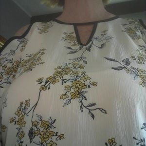 blouse.  cold shoulder.